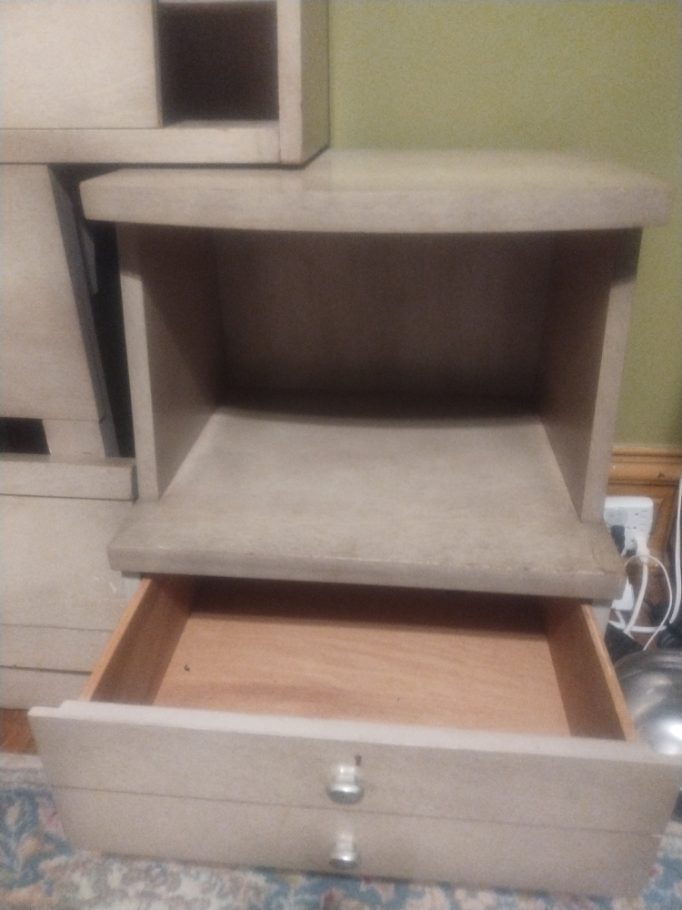 headboard baseboard and side tables set for Queen bed - photo 2