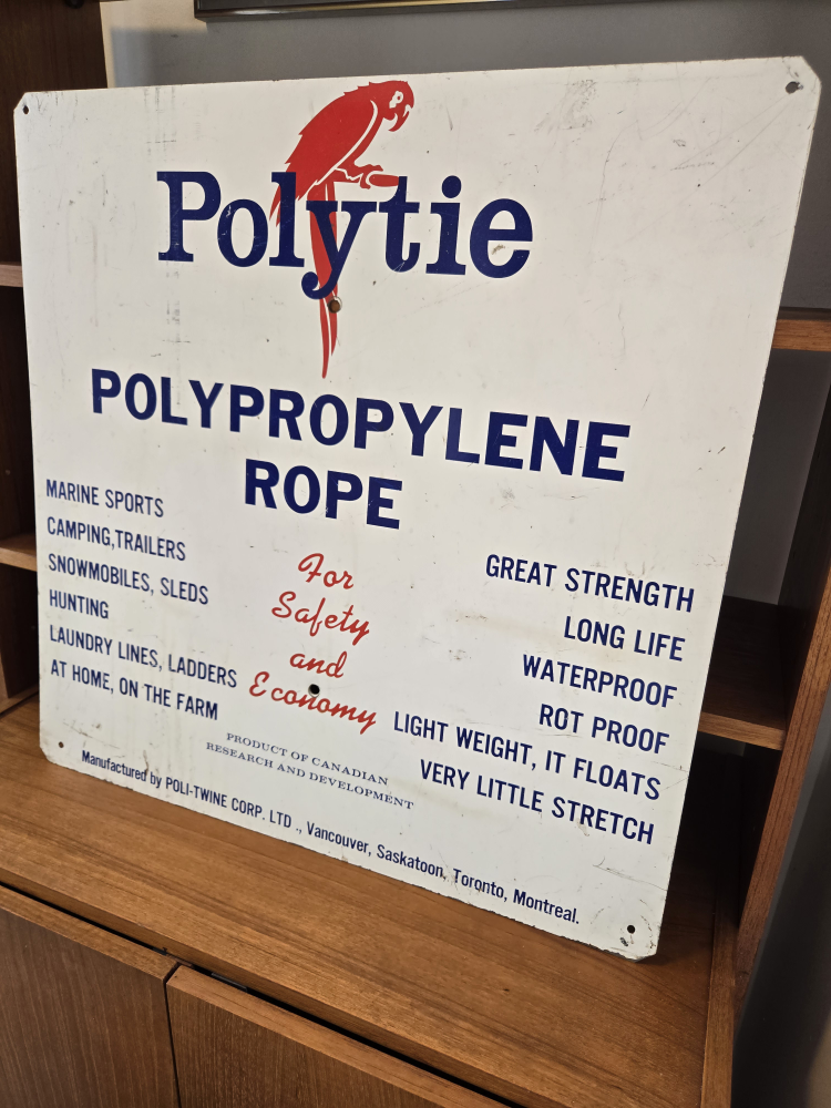 Vintage Polytie Metal Sign Hanging Wall Art - photo 3