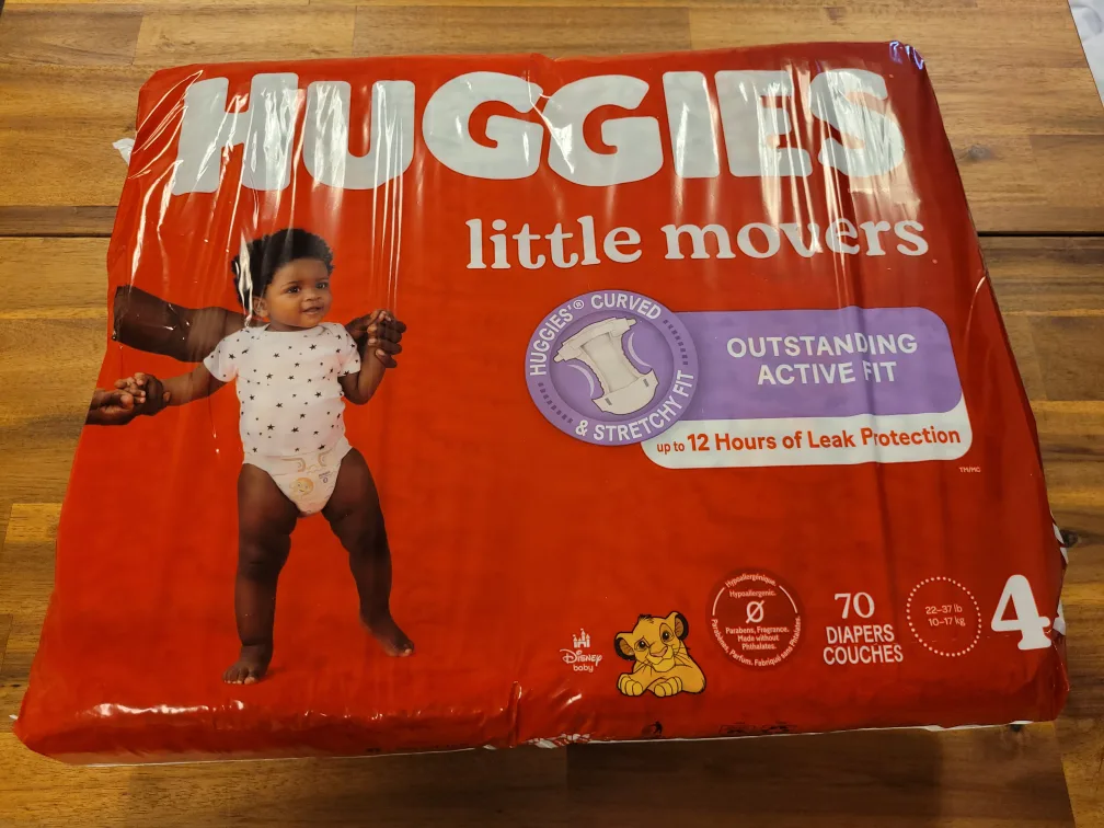 Huggies Little Movers Size 4 Diapers - 70 Count thumbnail