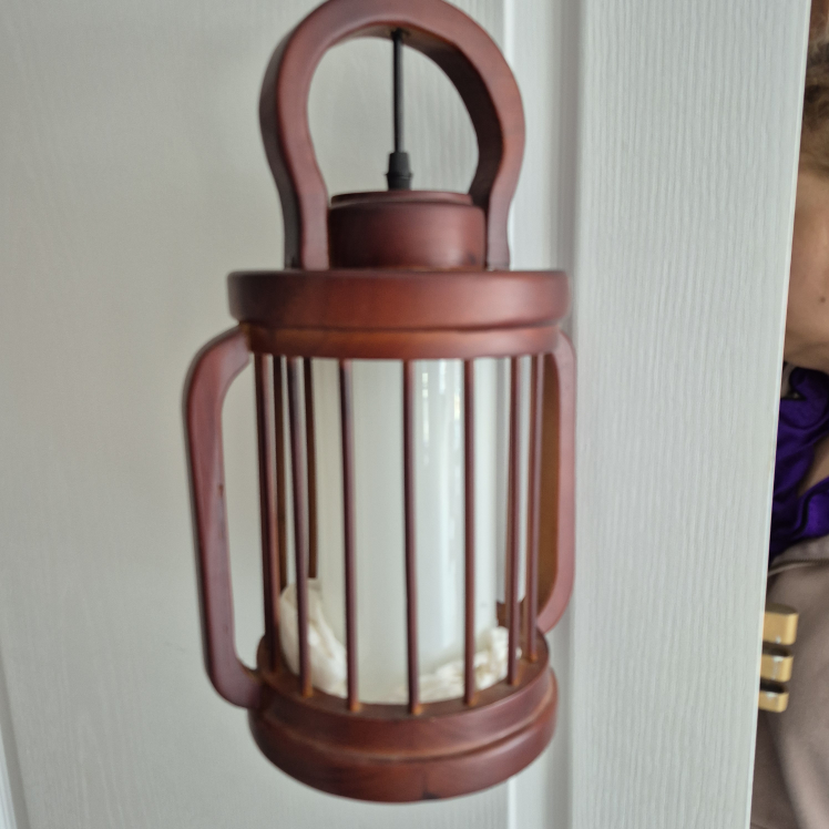 Wooden Lantern Pendant Light - photo 5