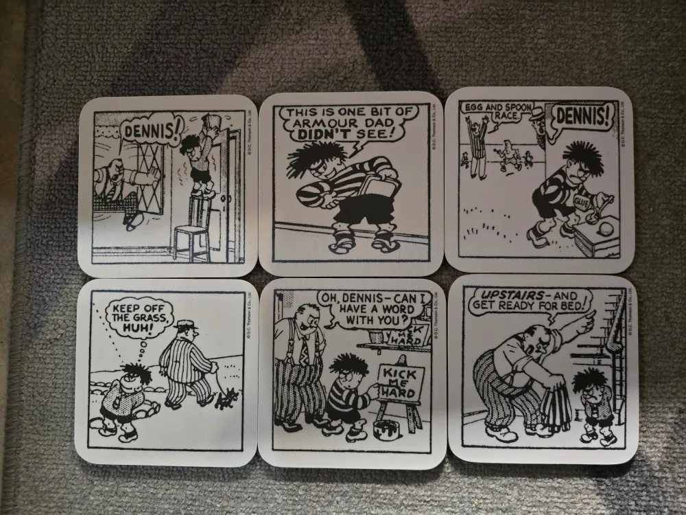 vintage- Dennis the Menace Coasters - Set of 6 thumbnail