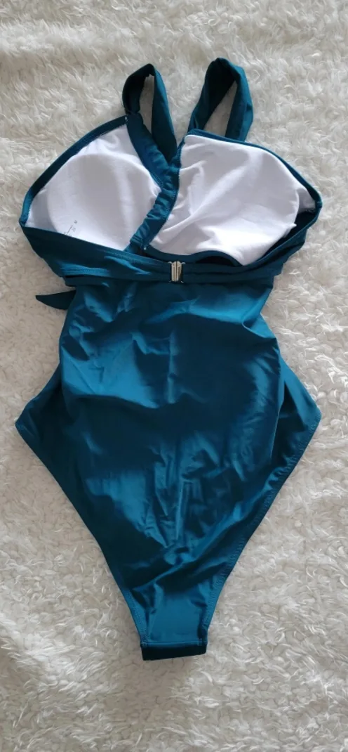 NWOT Teal Blue One-Piece Swimsuit image indicator(3)