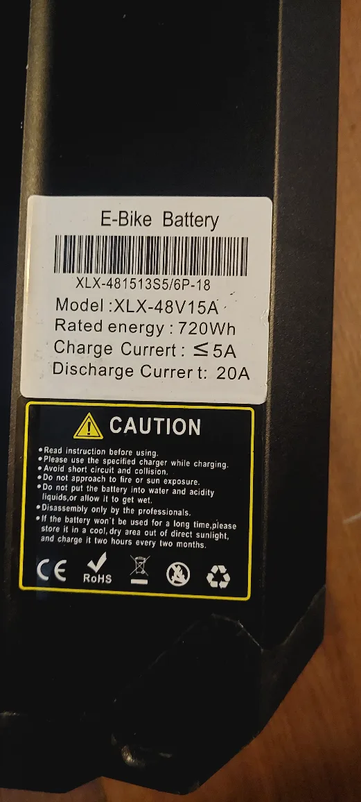 E-Bike Battery XLX-48V15A image indicator(2)