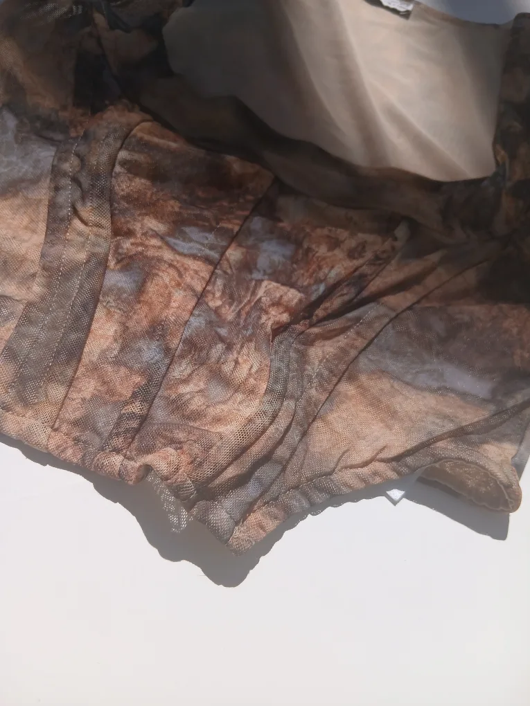 Bershka Marble Print Corset Top - Size S image indicator(4)