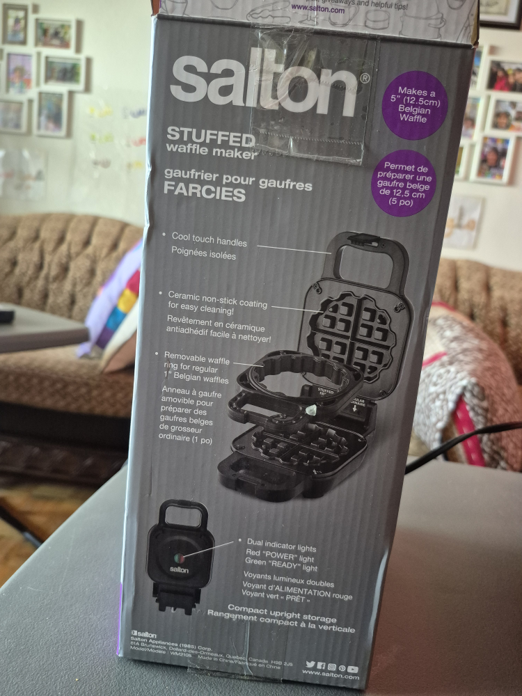 Salton Stuffed Waffle Maker - Like New! - photo 3