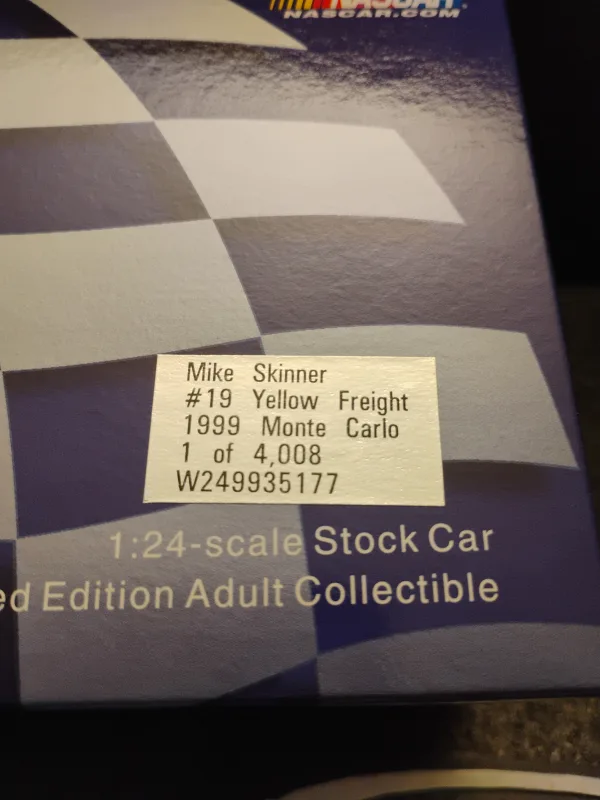 Mike Skinner #19 Yellow Freight 1999 Monte Carlo image indicator(3)