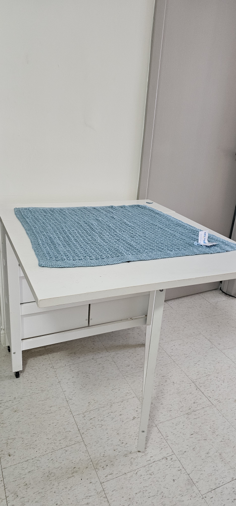 Blue Knitted Blanket