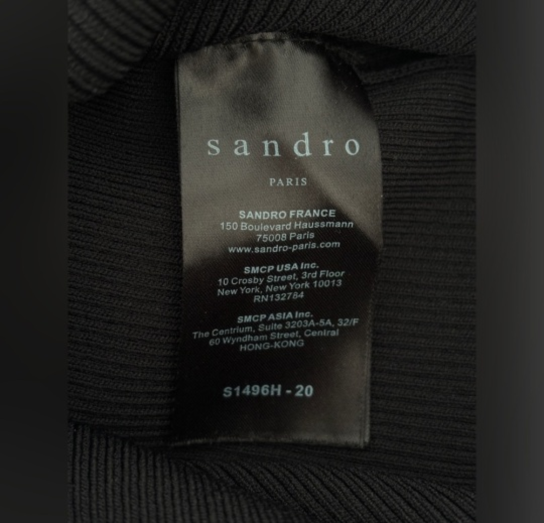 Sandro Paris Black One-Shoulder Top - Size 1 - photo 3