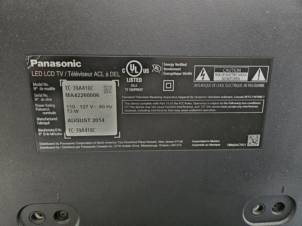 Panasonic TC-39A410C 39-inch LED TV - photo 3