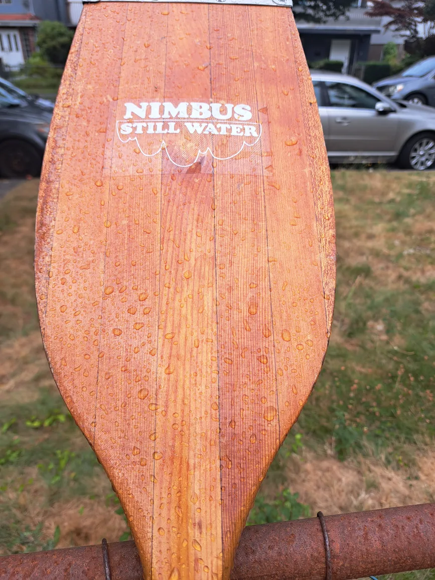 -- kayak paddle- nimbus- wooden!! thumbnail