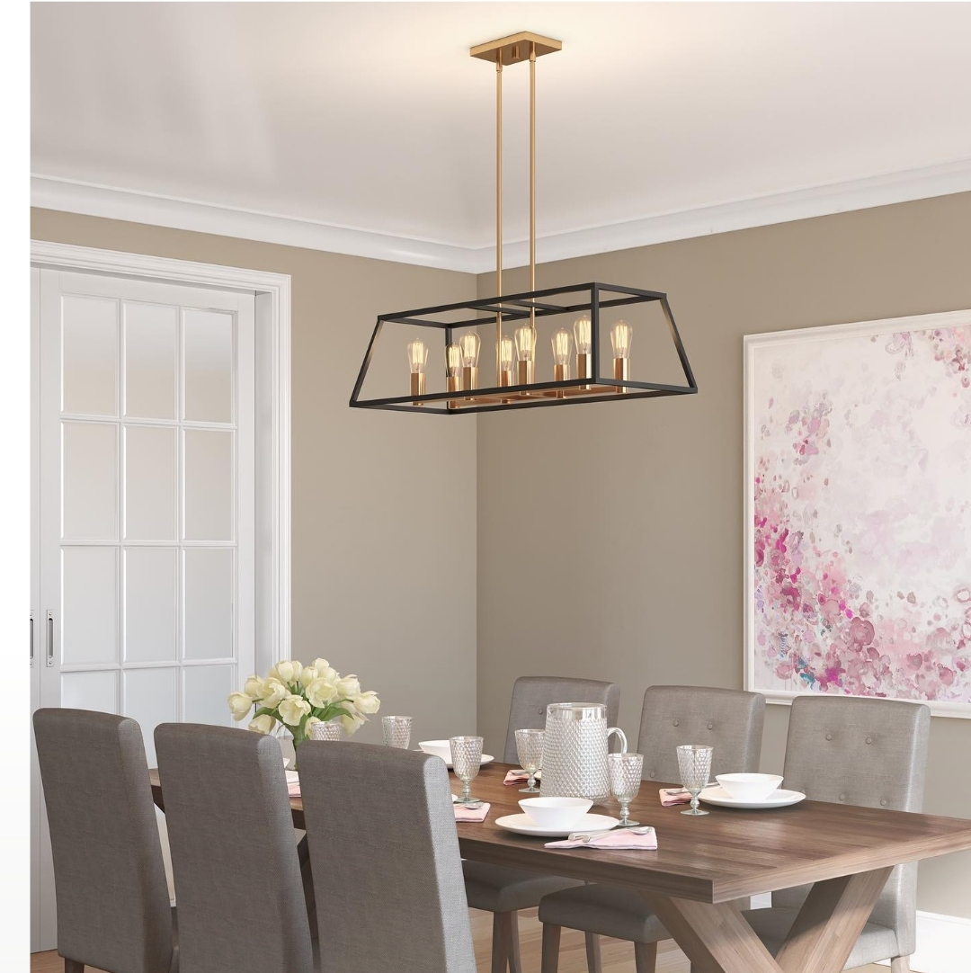 ARTIKA Carter 8-Light Black and Gold Farmhouse Chandelier - photo 5