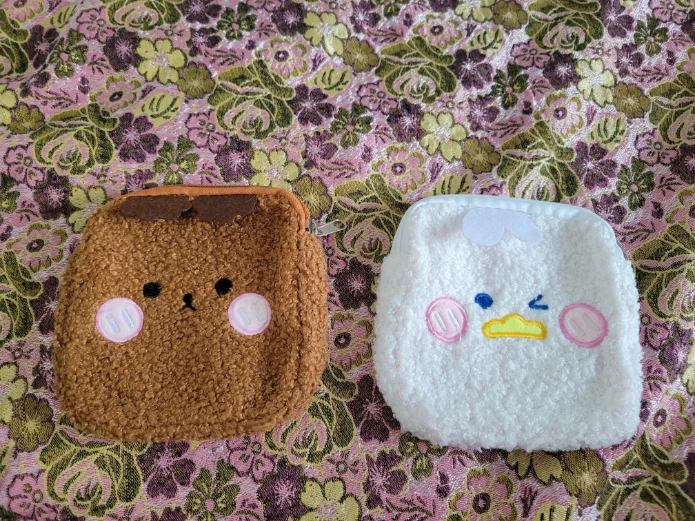 Cute Plush Coin Purses - Bear & Duck thumbnail