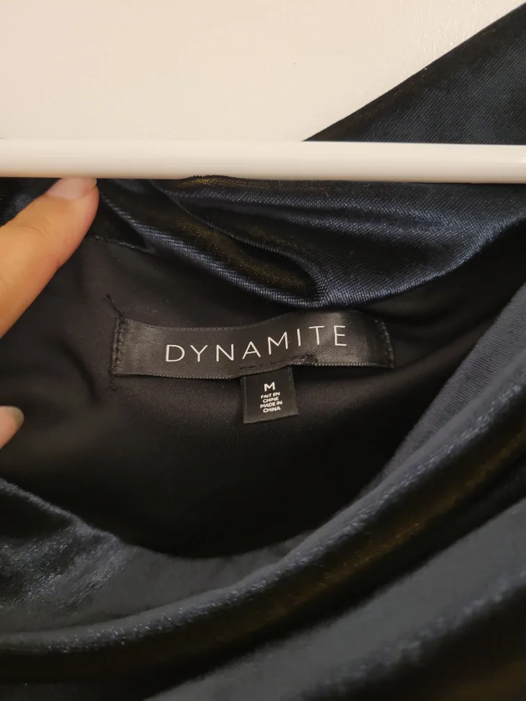 CLOSET SALE -Dynamite Velvet Off-Shoulder Dress, Size M image indicator(2)