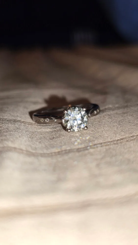 Adjustable Silver Moissanite Ring thumbnail