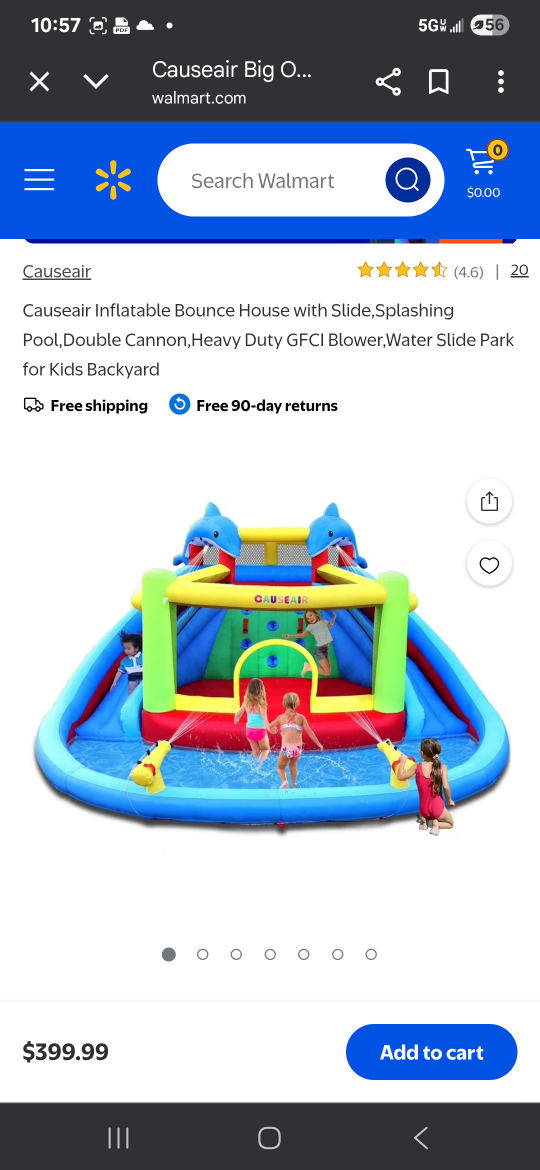 Causeair Inflatable Bounce House with Slide and Pool - photo 2