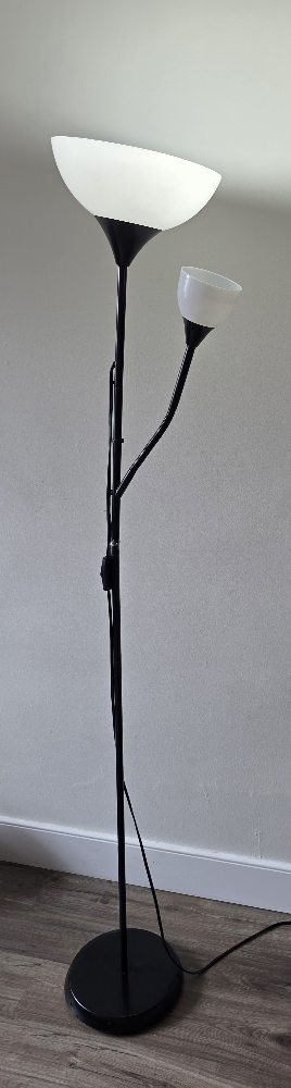 Black Floor Lamp with Reading Light - photo 2