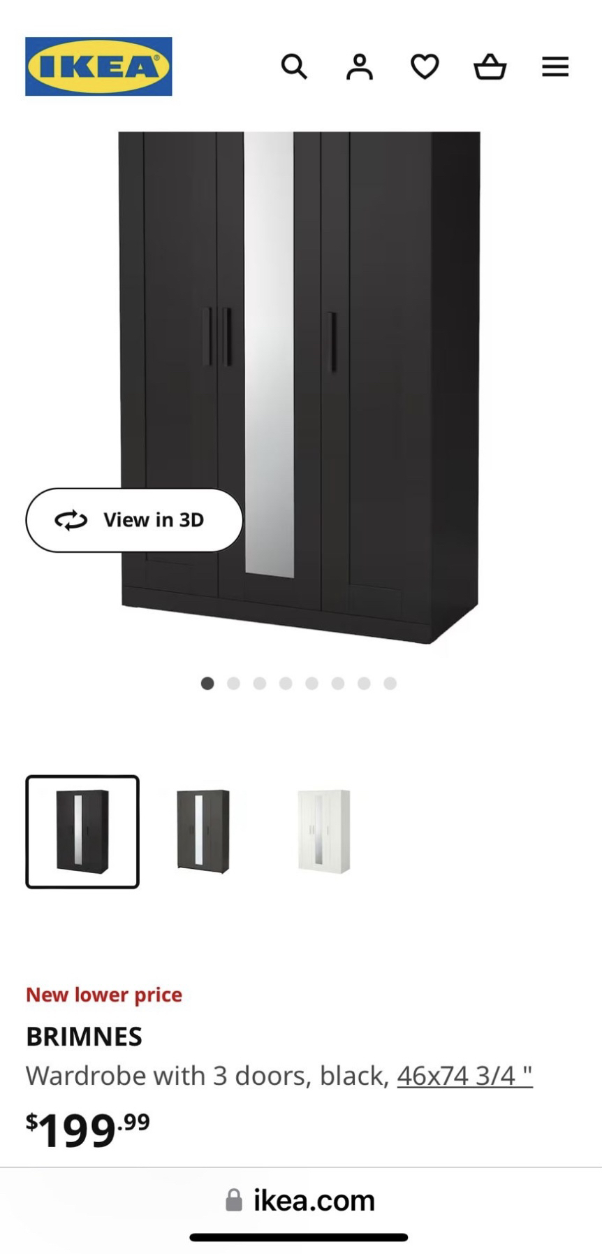 IKEA Closet 3 doors with mirror as NEW