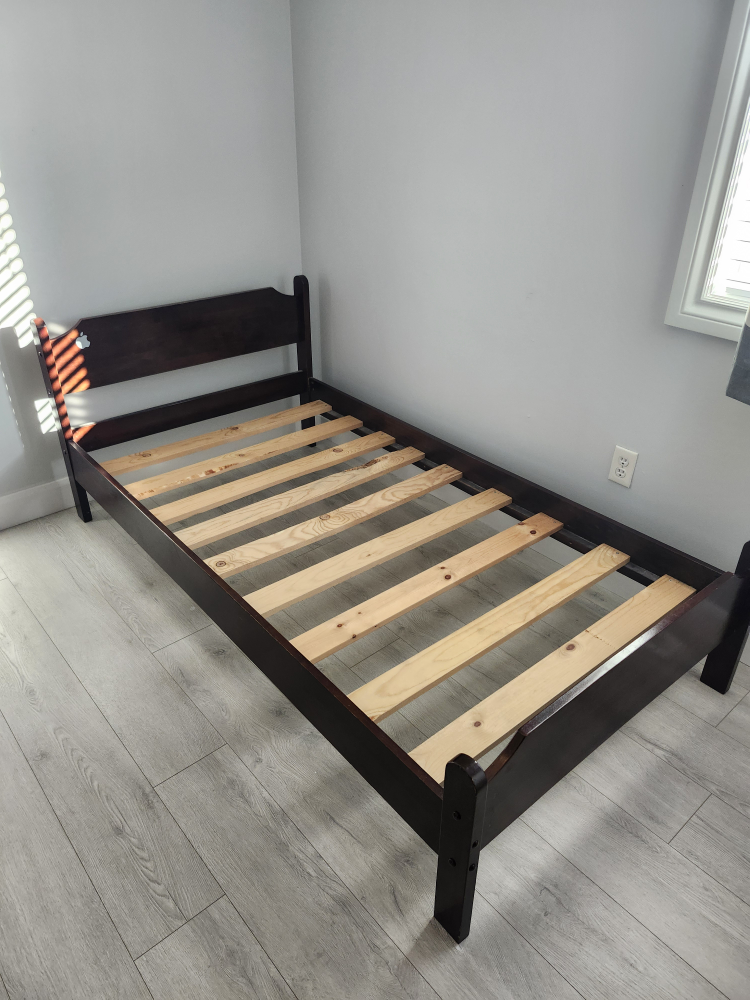 Dark Wood Twin Bed Frame
