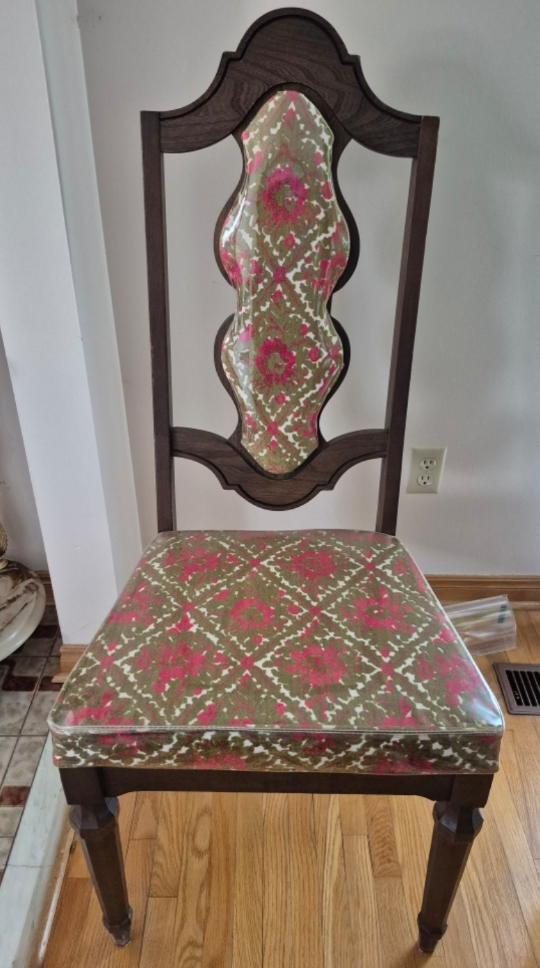 Vintage Armchair with Floral Pattern - Set of 6