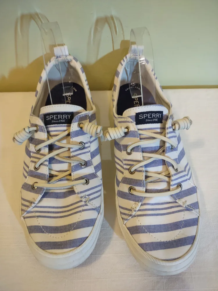 Sperry Women's Seacycle Crest Vibe Striped Blue Sneaker Size 9.5 thumbnail