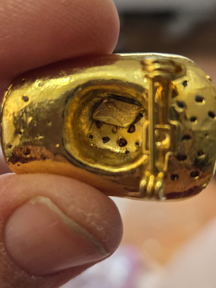 Rhinestone  Gold Tone Cowboy Hat Pin - photo 2