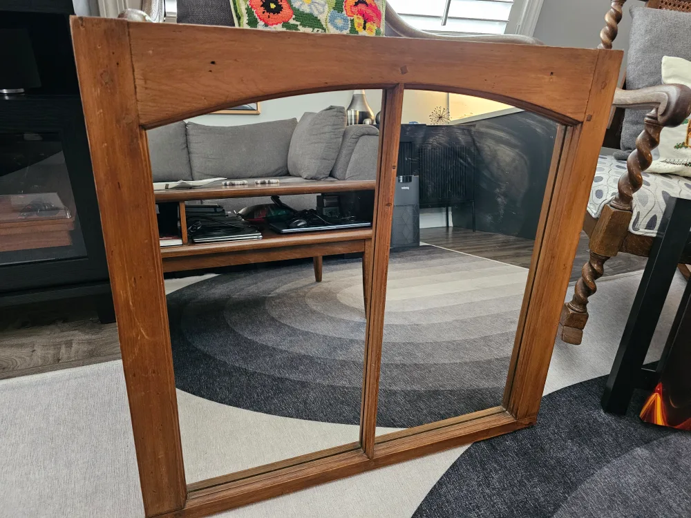 Arched Wood Frame Mirror, Farmhouse image indicator(2)