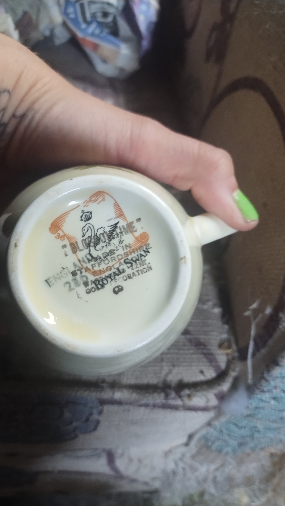 Royal Swan BlossomTime Creamer & Sugar Bowl Set with a bowl - photo 4