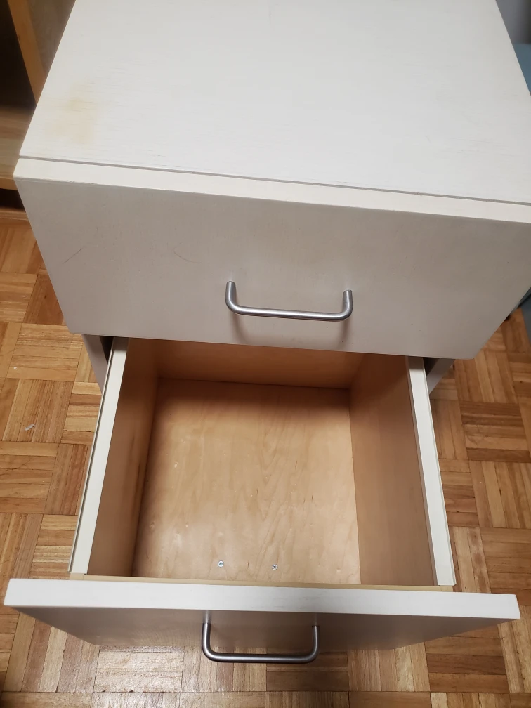 1 Beige Rolling Cabinet with 2 drawers - photo 4