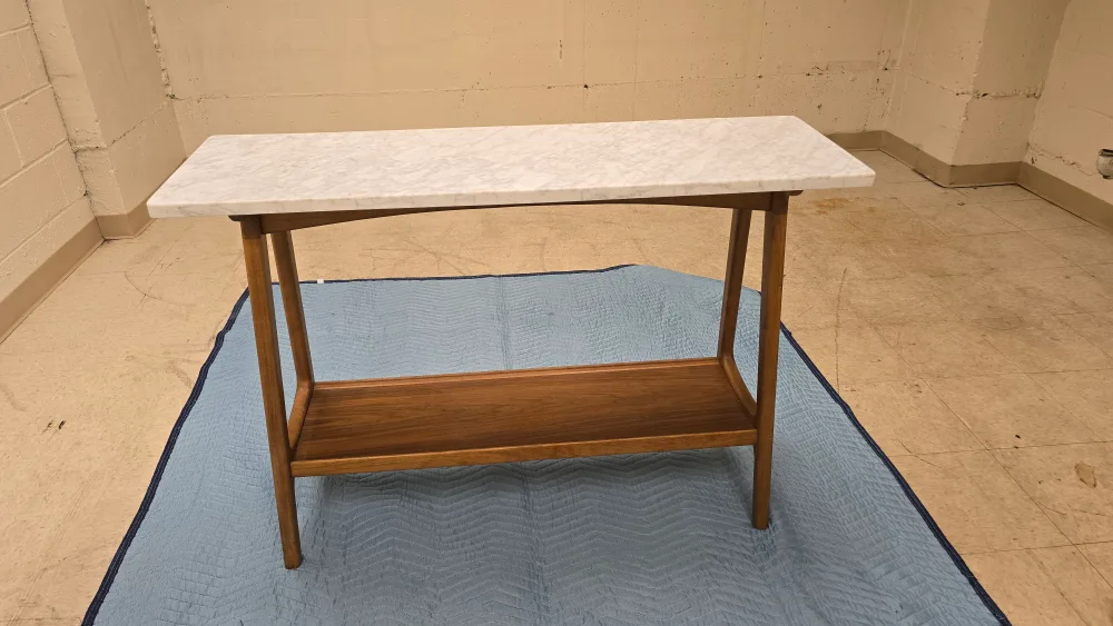 Marble Top Wood Console Table thumbnail