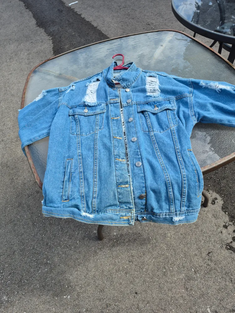 Distressed Denim Jacket thumbnail