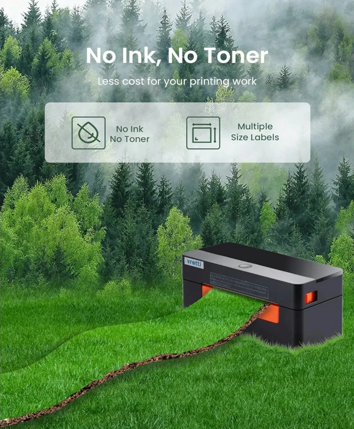 Vretti Label Printer - No Ink/Toner Needed! image indicator(5)