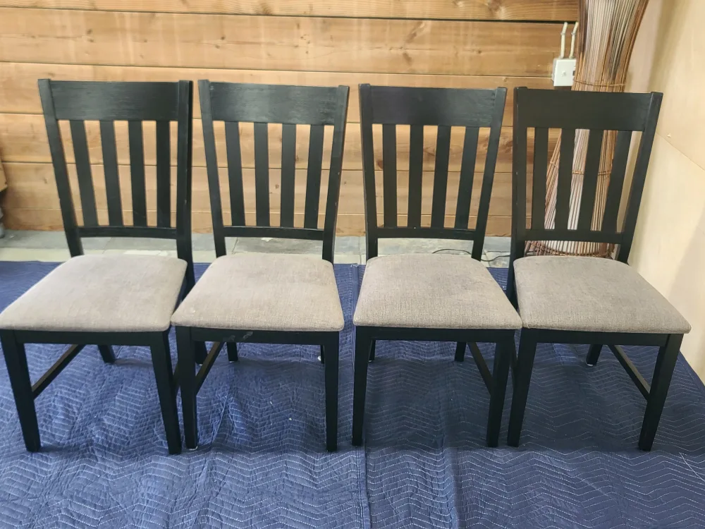 Set of 4 Black Dining Chairs