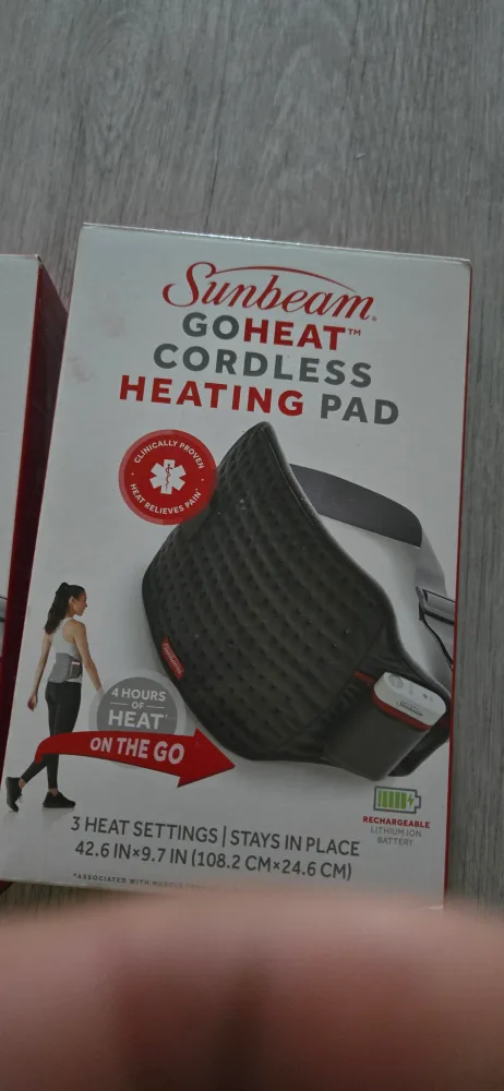 Sunbeam GoHeat Cordless Heating Pad - New in Box! image indicator(4)