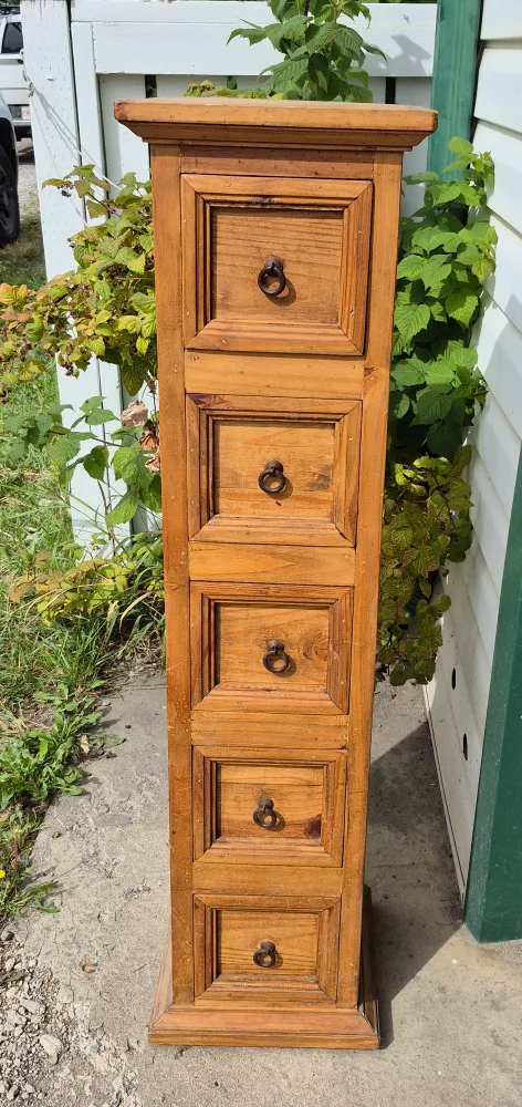 Wooden 5-Drawer Storage Tower thumbnail