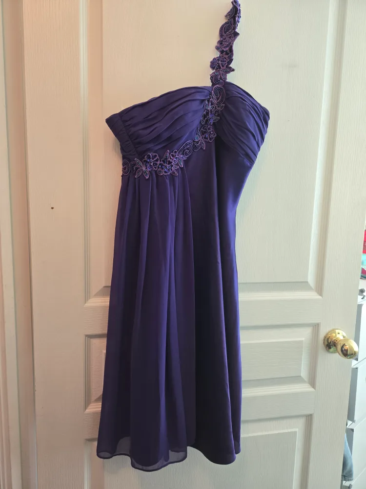 Purple One-Shoulder Dress thumbnail
