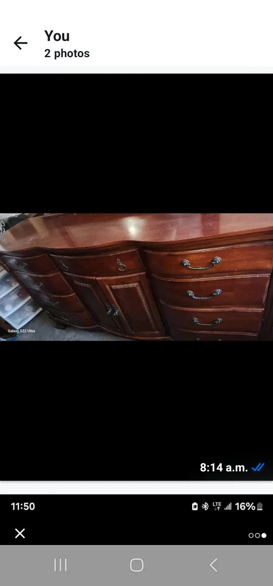 Wooden Dresser with Mirror image indicator(2)