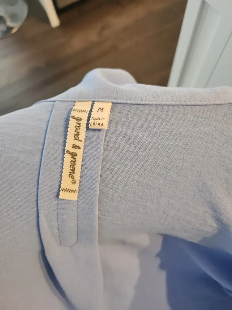 Grand & Greene Blue Button-Down Shirt - Size M thumbnail