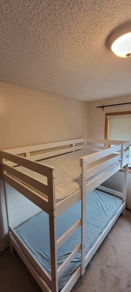 White Wooden Bunk Bed - photo 2