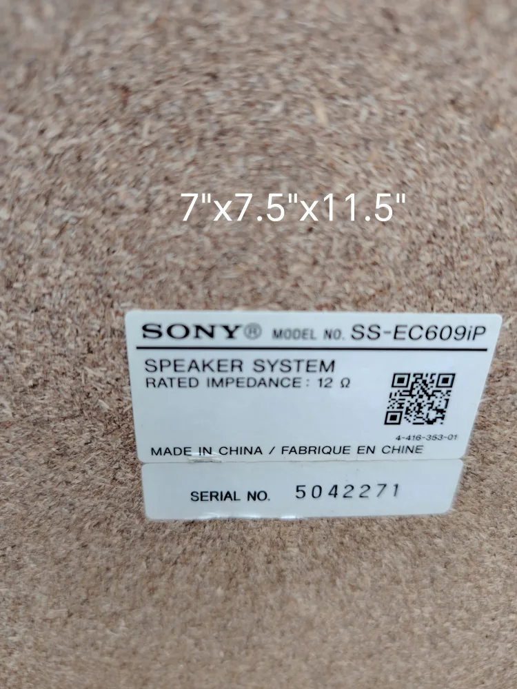 Sony SS-EC609iP Speaker System image indicator(5)