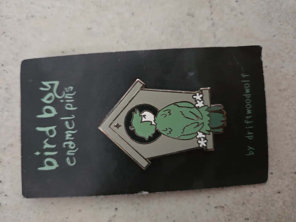 Original Art Pin: Bird Boy Enamel Pin by Driftwoodwolf image indicator(3)