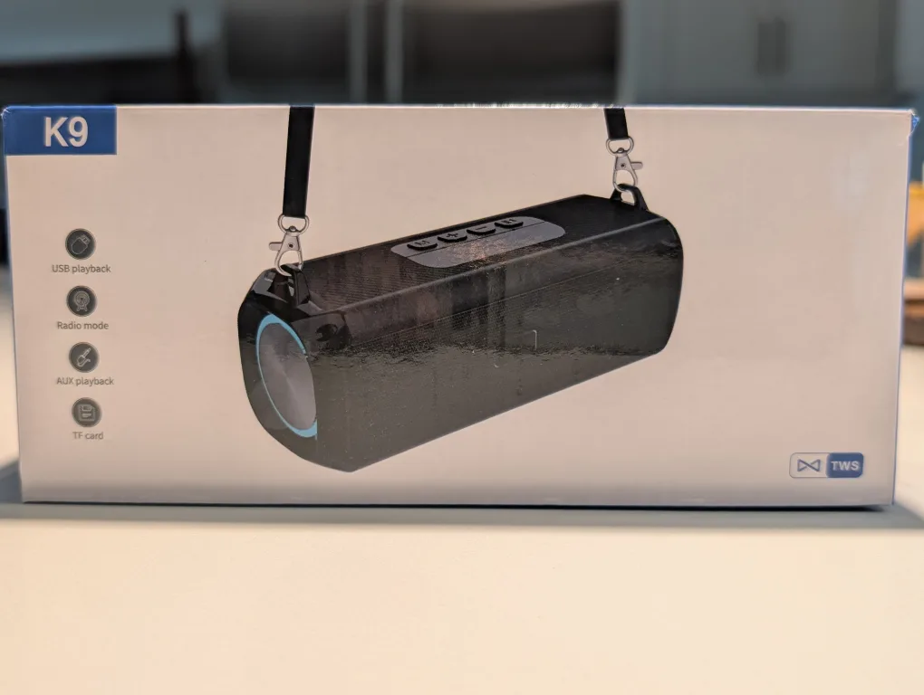 New K9 Black Portable Bluetooth Speaker