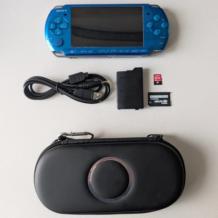 Sony PSP 3000 Blue Modded thumbnail