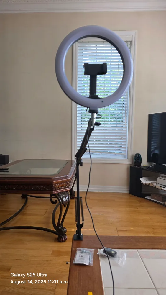 Adjustable LED Ring Light with Stand 10" thumbnail