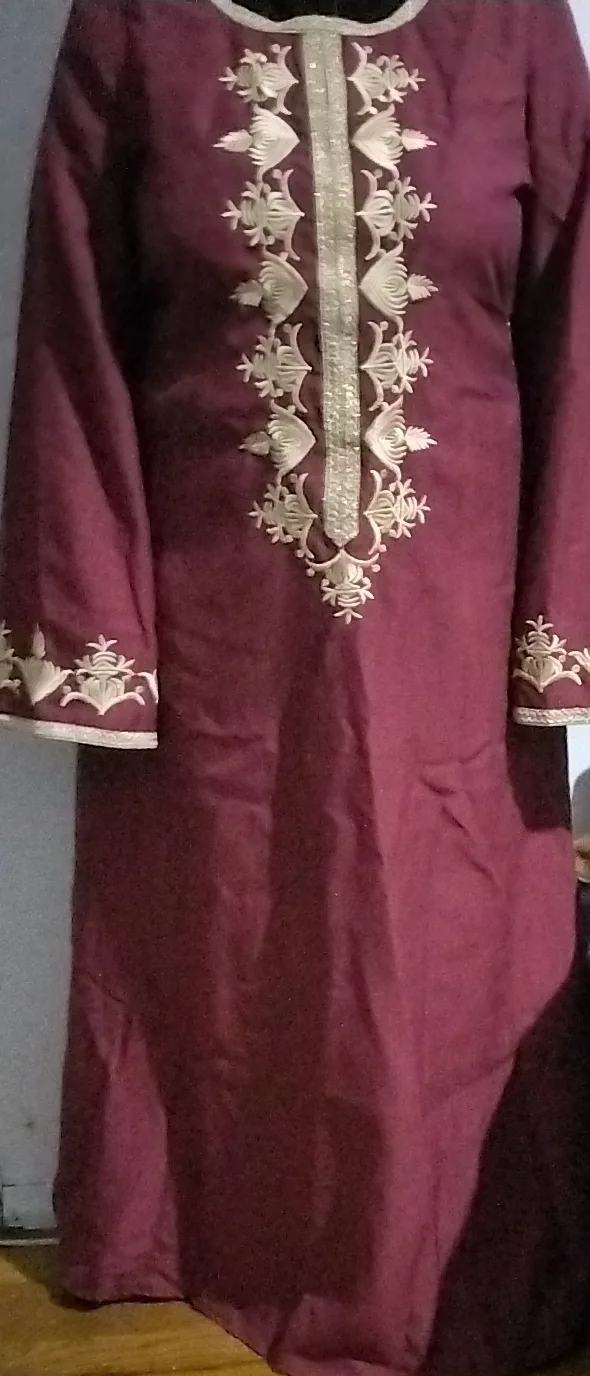 Burgundy Embroidered Kurti 🧡 thumbnail