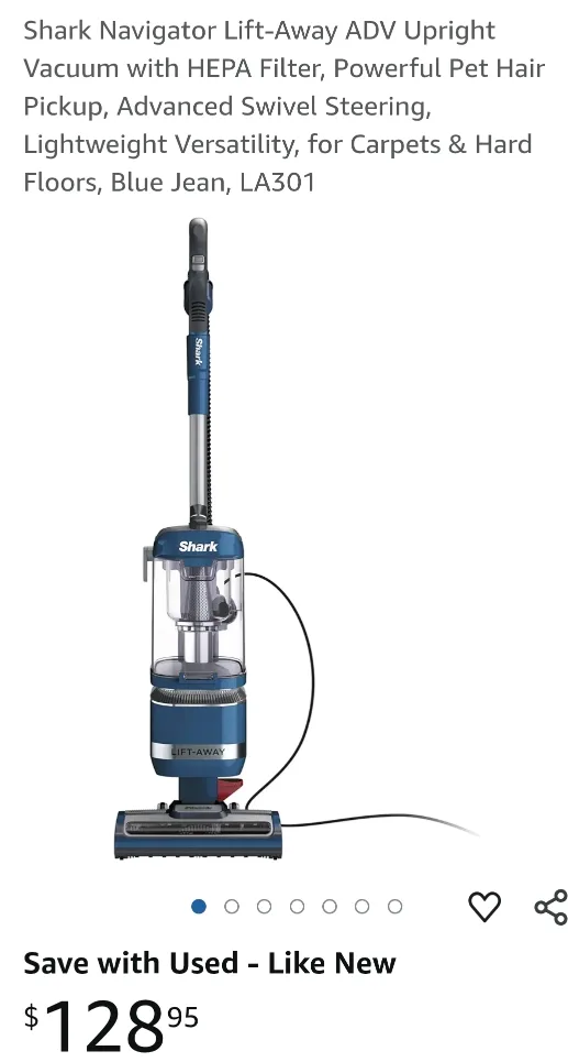 Shark Navigator Lift-Away ADV Upright Vacuum LA301 thumbnail