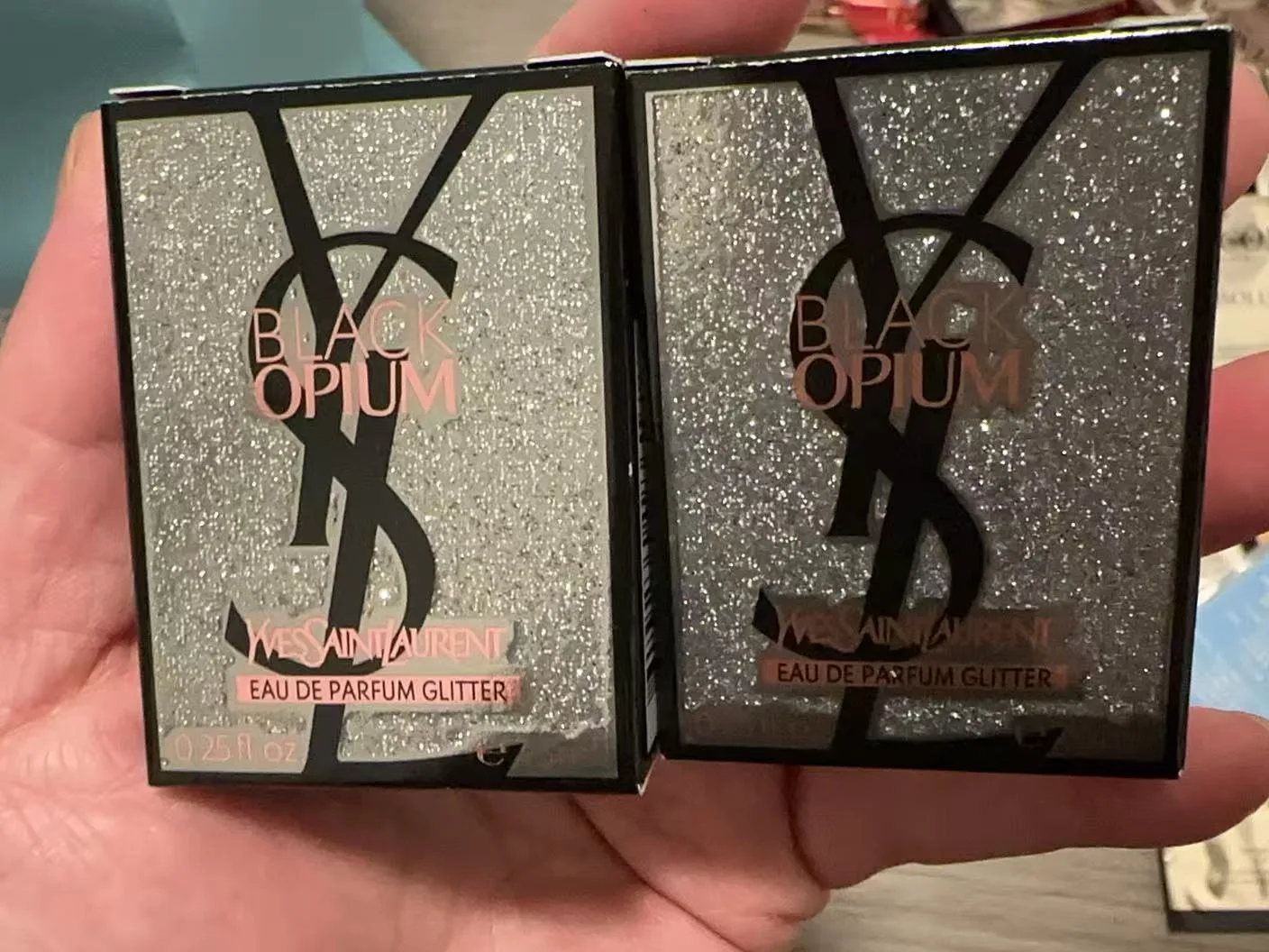 YSL Black Opium Eau de Parfum Glitter 15ml (7.5ml*2) thumbnail