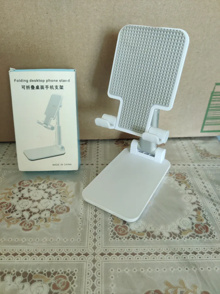 Folding Desktop Phone Stand - White thumbnail