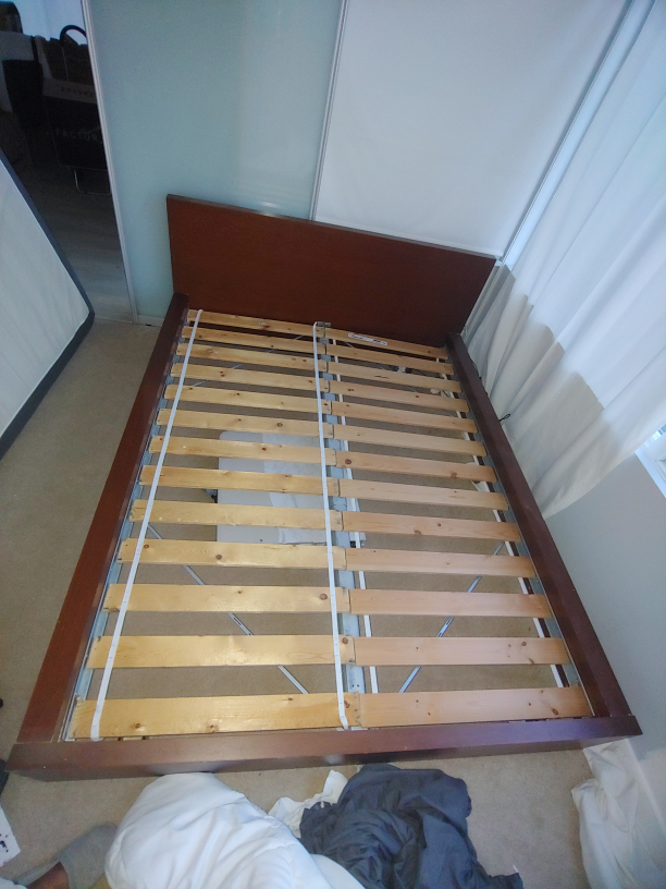 Brown Bed Frame Queen - photo 3