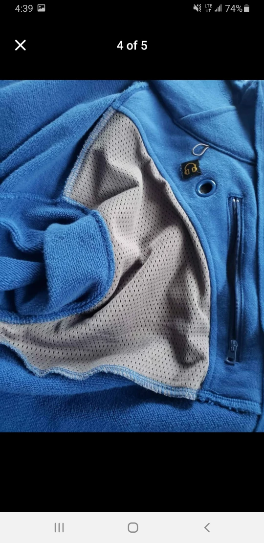 Roots Athletics Dept. Blue Zip-Up Hoodie, M - photo 3