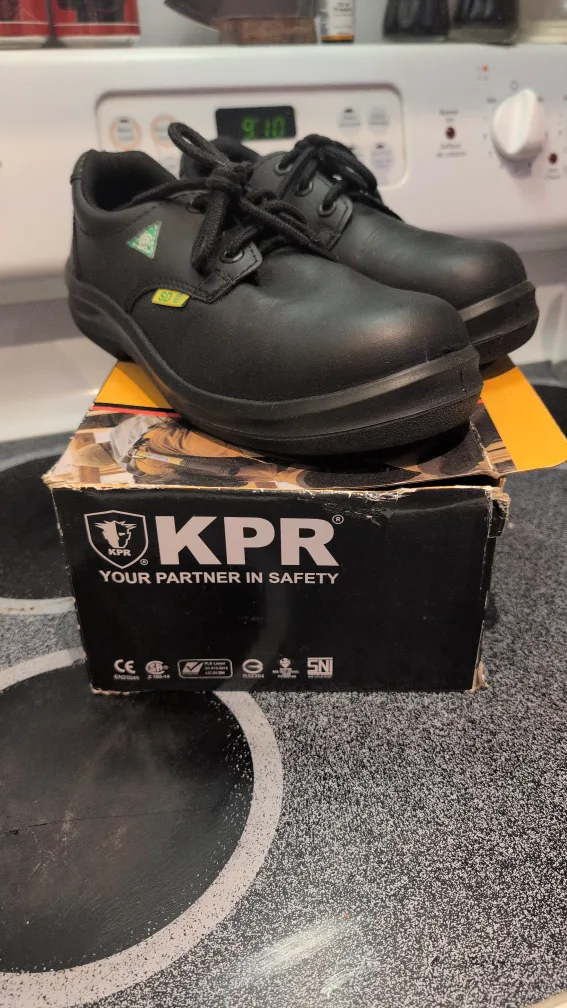 KPR Safety Shoes, Black, Size 9 thumbnail